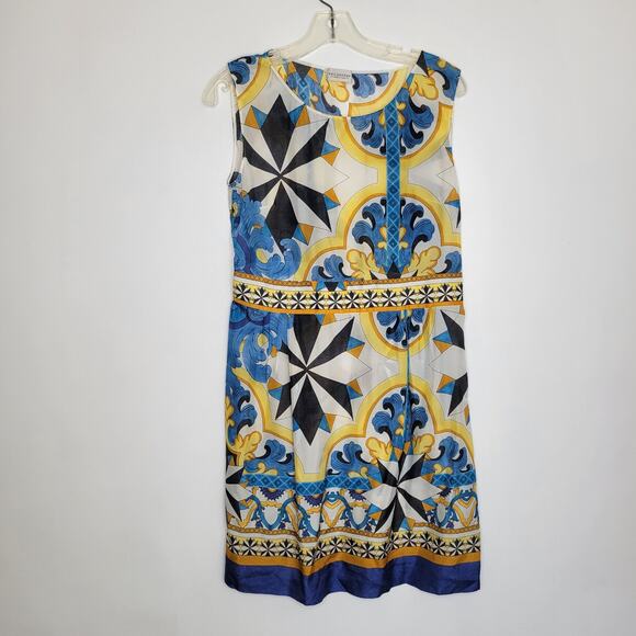 Philosophy di Alberta Ferretti Silk Printed Dress Mediterranean Italy Women 8 - Picture 10 of 14
